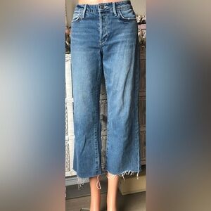 Sam Edelman The Chelsea Wide Leg Crop Jeans in blue color Size 26